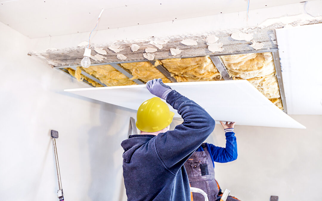 Después de la instalación de techos y murales en cartón_yeso